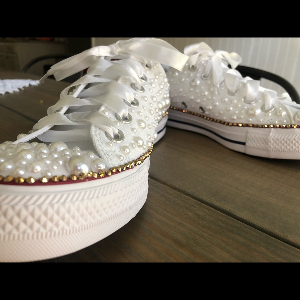 Bling Converse (white ribbon) - Picture 7 of 8
